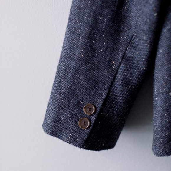 LOFT Navy Blue - Tweed - Women's Blazer - Size 14 P - Picture 5 of 8